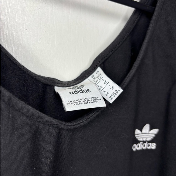 Adidas Women's Black and White Crop Top - Picture 2 of 3